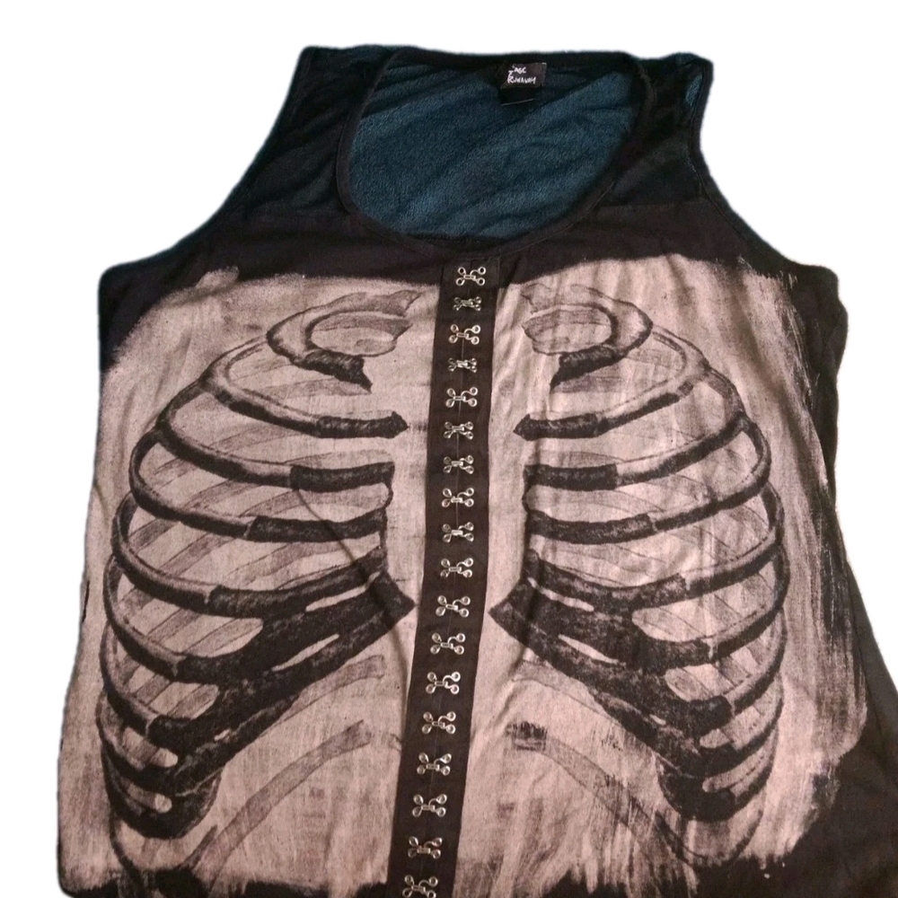 Y2k Teenage Runaway Skeleton Ribcage Tank Top